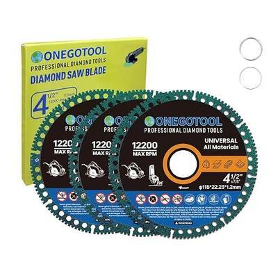 4-1/2 inch Indestructible Cutting Discs for Angle Grinder 7/8" Blades Cut Off Wheels Diamond Tool Metal rebar Porcelain Tile Granite Marble Smooth Cutter (3pcs)