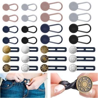 28 Pcs Button Extenders for Jeans, Waist Extender for Jeans, Pants | Button Extender for Women & Men, No Sewing Waistband Extenders 1–1.8 Inches, Women's Accessories