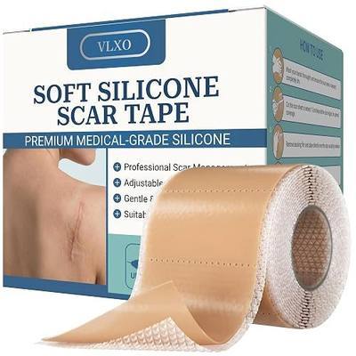 Silicone Scar Tape Roll (60" x 1.6") for Surgical & C-Section Scars | Clinically validated treatment strips and sheets. Highly effective for fading tummy tuck, keloid, and hypertrophic scars