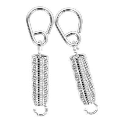 RANMING Bass Drum Pedal Spring 2Pcs Standard Replacement Kick Pedal Springs with Hook Carbon Steel Bass Drum Spring for Single&Double Drums Pedals Prcussion Instrument Hardware Parts