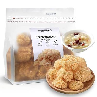 MEIMIDUO 7oz Premium Dried Snow Fungus Tremella | Premium White Tremella, log-grown, root-trimmed, natural, vegan, gluten-free, collagen-rich, for soup, dessert & cooking.