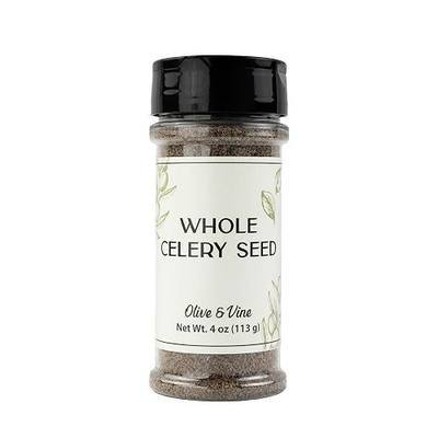 Olive & Vine Whole Celery Seed, Subtle Earthy Flavor, For Pickling & Dressings, Rich Tradition, Authentic Taste, For Global Recipes (4 Ounce)