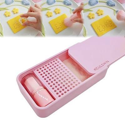 Cornstarch Tapper Box for Polymer Clay with Brush | Leak-Proof Powder Container with Sliding Lid, Non-Stick Tool for Polymer Clay Cutters, Polymer Clay Tool (Purple)