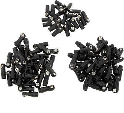 MEUS RACING 100Pcs RC Link Rod Ends M4 Plastic Ball Head Ends for 1/10 SCX10 TRX4 RC Car Upgrade Parts (Section A)
