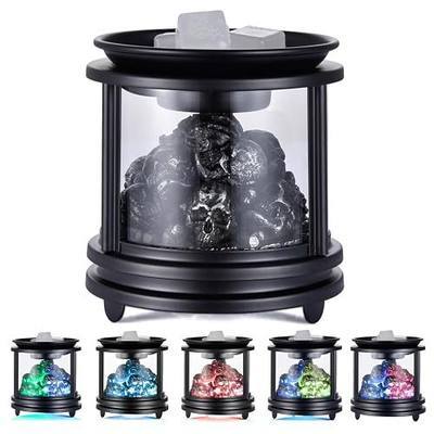 Dicimi Halloween Wax Warmer - Skull Wax Melter for Scented Wax Cubes & Essential Oils, 4-in-1 Electric Warmer with Hot Plate, Spooky Ghost Decor Gift