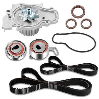 Timing Belt Kit with Water Pump Fit for 1994-2002 Honda Accord 2.2 2.3 | for 1994 1995 1996 1997 1998 1999 2000 2001 2002 Accord EX LX SE, 97-99 Acura CL, 98-99 Isuzu Oasis Replace TCKWP244 TBKWP244