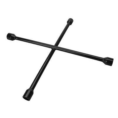 Performance Tool W12 22-in 4-Way Lug Wrench: Fits 7/8, 15/16, 1, and 1-1/16-in Nuts, Made of Drop Forged Steel, Star-Shaped Design, Powder Coated, SAE/Metric, Black