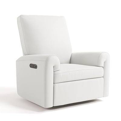 Storkcraft Sorrento Deluxe Power Recliner Swivel Glider, Ivory Basketweave | Premium Electronic Nursery Rocking Chair, OEKO-TEX 100 Certified, Includes Dual-USB Charging Port with USB-A & USB-C