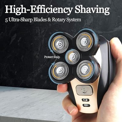 3-Pack Pro 5 Replacement Blade Refills for Freebirds Bald Head Shavers, Shaver Replacement Head for a Close and Smooth Shaving Experience
