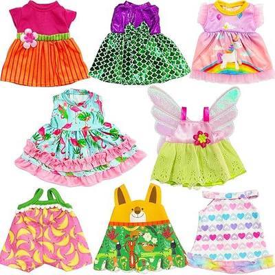 8 Sets Baby Doll Clothes,Baby Alive Clothes Dress Outfits Accessories for 10-12 Inch Girl Dolls,Christmas Birthday New Year Gift for Kids