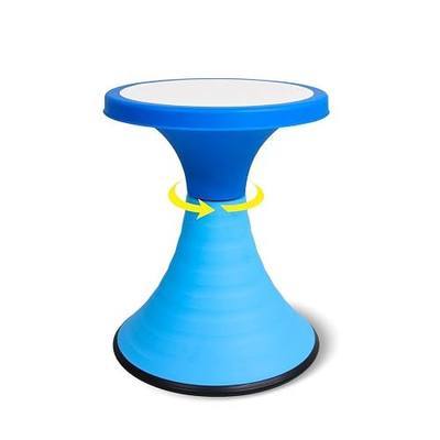 AOBOTE Kids Wobble Swivel Stool, 15.7" Height Wiggle Stool for Ages 6+, 360° Rotatable Active Learning Chair, Flexible Seating for Classroom & Home, Improves Posture & Focus, Blue