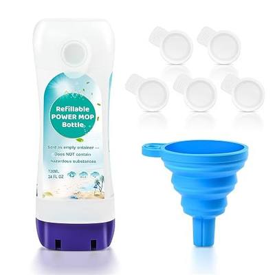 Bisenkud Leak-Resistant Refillable Bottle for Swiffer® Power Mop™, 720mL | Empty 24 fl oz Bottle, Reusable Solution Container, Leak-Resistant Design, Fill with Your Own Floor Cleaner