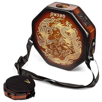 GECKO Octagonal Cajon Drum, Portable Hand Percussion Instrument with Detachable Strap & Carry Bag, Birchwood Body & Rich Sound (Built-in Pickup)