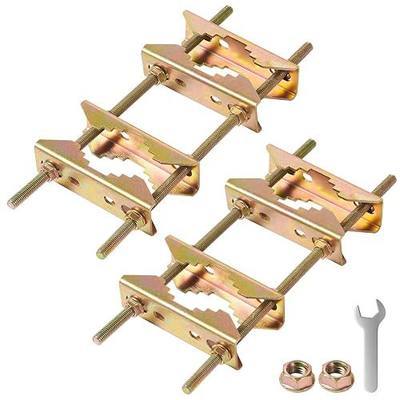 Antenna Mast Clamp TV Satellite Pole Mount Bracket - Color Zinc Coating Rod to Rod Clamp - Double Pipe Connection Clamp for Antenna Mast Water Pipe Mounting