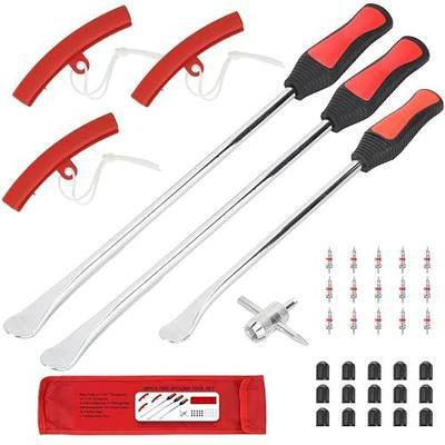 38PCS Tire Spoons Tool Set, Premium Tire Irons Tire Changing Kit with 14.5" & 11.5" Levers for Motorcycle, Dirt Bike & Lawn Mower, including Rim Protectors, Valve Tools & Accessories