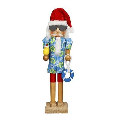 14 inch Wooden Nutcracker Decor for Fall Thanksgiving - Autumn Nutcracker Soldier Figures with Turkey and Straw, Large Festive Harvest Collectible Decor for Home, Table, Mantle (Blue-14inch)