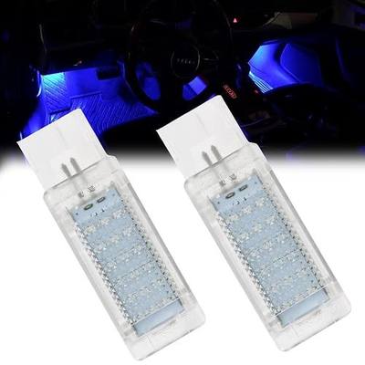 LED Footwell Under Door Glove Box Interior Trunk Lights Compatible with VW Golf MK7 GTI Jetta MK5 MK6, OEM Replacement Error Free - 2PCS (Blue)