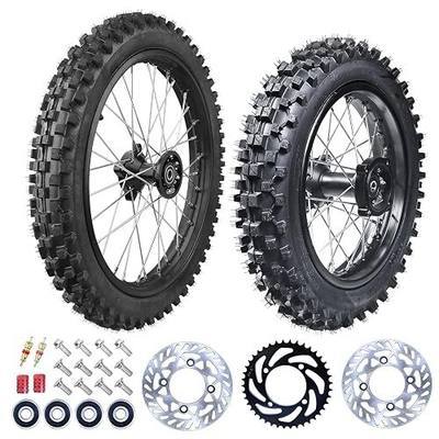 3.00-14 90/100-14 Rear And 2.75x17 70/100-17 Front Wheel Dirt Bike Rim With 15mm Bearing for 110cc 125cc 140cc 150cc 160cc TTR125 RM80 RM85 KLX140R DB17 DB27 Apollo RFZ SSR Baja Pit Bike