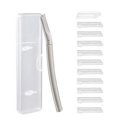BoxedHome Eyebrow Razor with 11 Blades & Travel Case for Women & Men, Eyebrow Trimmer Shaper, Silver