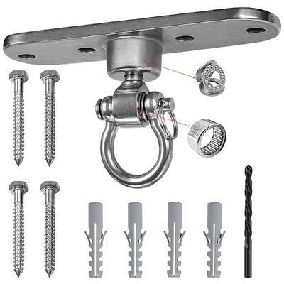 Swing Hanger Heavy Duty Anti-Rust 180° & 360° Bearings1500 lb Capacity Smooth Rotation for Indoor Outdoor Swing Chairs, Hammocks, Playgrounds, Yoga