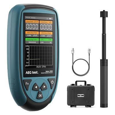 Radar-9989 Geiger Counter with USA LND7311 Sensor, High-Precision Nuclear Radiation Detector for Alpha Beta Gamma X-ray Detection, Dosimeter Measures in CPS CPM μSv/h μR/h μSv Bq/cm²-Blue
