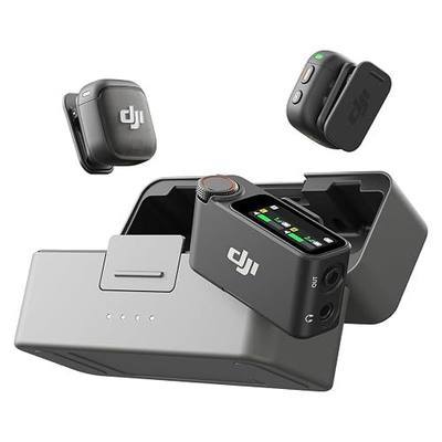 DJI Mic 3 (2 TX + 1 RX + Charging Case), Wireless Microphone for iPhone/Android/Camera, 32-bit Float Internal Recording, Dual Band Anti-Interference, Adaptive Gain Control for Balanced Volume, 28h Use