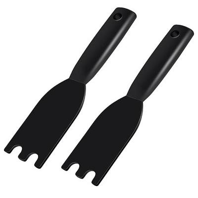 Heat-Resistant Nylon Grill Scraper - Designed for George Foreman Indoor Grills with Grooves, Easy Cleaning Tool with Comfortable Grip (2PCS)