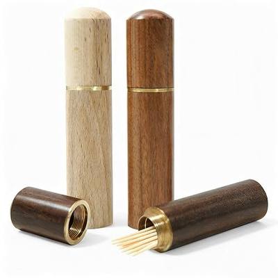 3 Pcs Wood Toothpick Holder Portable Toothpick Case Mini Wooden Sewing Needles Holder for Storage Needle Toothpick Bead Cotton Swab and Other Small Object