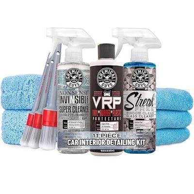 Chemical Guys, 11-Piece Interior Car Detailing Kit, VRP, Nonsense & Glass | With VRP protectant, Nonsense cleaner, glass cleaner, 3 detailing brushes, 3 microfiber towels, complete kit