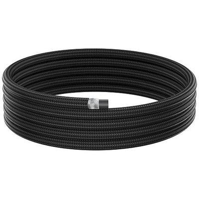 POHIR 10FT CPE Fuel Line 1500PSI 6AN Hose | In Steel Braided Nylon Transmission Oil Cooler Lines Hose for Diesel Gasoline Hydraulic Fluid