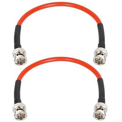 XRDS -RF 12G SDI Cable 1FT 2PCS, SDI Video Cable 3G/6G/12G 75ohm RG6 BNC Cable Supports HD-SDI/3G/6G-SDI/4K for Video Security Camera SDI Converter