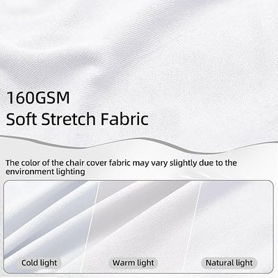 10 Packs White Spandex Stretch Folding Chair Covers Wedding Party | Universal Fitted Washable Dining Seat Slipcovers Protector Decoration for Holiday Banquet Celebration Event
