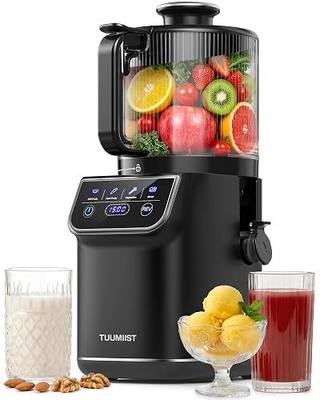 TUUMIIST 3-in-1 Cold Press Juicer Machine, Smart Touch Masticating Juicers for Whole Fruit & Vegetable, 6.5" Wide Chute Slow Juicer for Nut Milk & Sorbet, High Yield, 100oz Large Capacity, Easy Clean