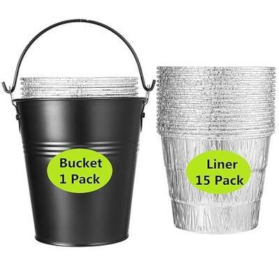 15 Pack BAC407 Grease Bucket Liner with HDW152 Grease Bucket for Traeger Grills,Drip Liner Drip Pan for Traeger Pro Series 575/780, 20/22/34, Ironwood 650/885 Grills,Pit Boss Pellet Grill Smoker