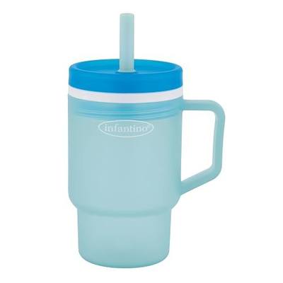Infantino My 1st Tumbler 10 Oz Durable Plastic Sippy Cup, Moody Blue