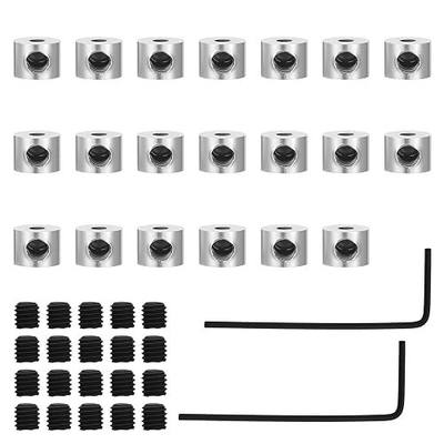 Mabor 20Pcs Pin Backs Locking Pin Backing Locking Clasp with Wrench Pins Keepers Tool for Crafts Badge Brooch, Silver, 5mm x 6mm