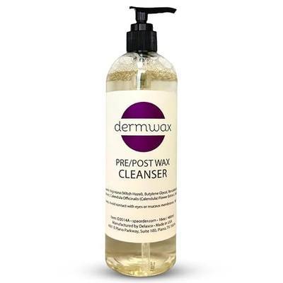 Dermwax Pre Wax Cleanser with Witch Hazel, Chamomile & Calendula, 16 oz | Pre Wax Cleanser to Remove Dirt, Oil & Residue, Helps Improve Wax Adhesion, Witch Hazel, Chamomile & Calendula, 16 oz Bottle