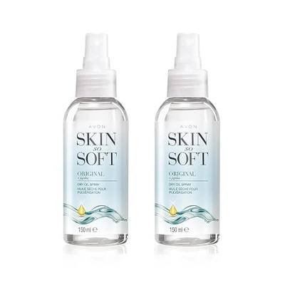 AVON SKIN SO SOFT Original JOJOBA Dry Oil Spray (5 Fl. Oz) Each – Travel-Friendly Luxury Lightweight Body & Hair Oil Mist – Fast-Absorbing, Non-Greasy, Silky Smooth Finish 150ML (2-PACK)