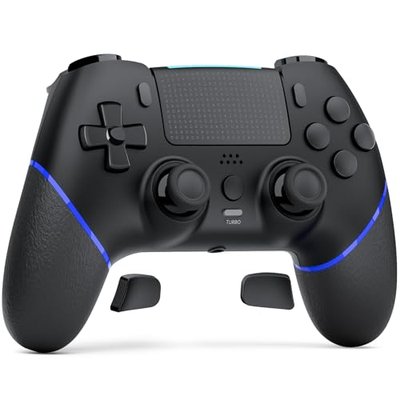 Wireless Controller for PS4 with Hall Effect Joystick 2 Macro Buttons Black