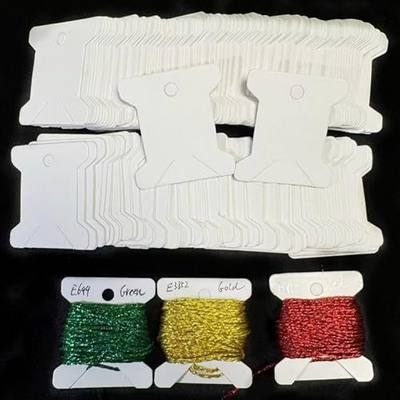200 Pcs Embroidery Floss Bobbins,Cardboard Embroidery bobbins (White) | Sturdy thick cardboard for long-lasting use,Comes with 200 pieces embroidery thread bobbins, sufficient for daily craft use