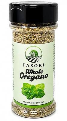 Fasori Oregano Whole Leaves – Premium Dried Oregano, Aromatic Mediterranean Herb for Italian Cooking, Pizza, Pasta & Sauces (2oz)