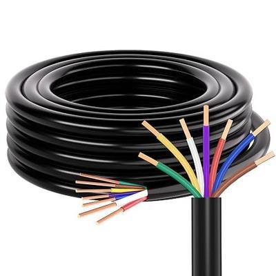 60FT 7 Way Trailer Wire 10/2 12/1 14/4 AWG Multi Gauge -30°C to 105°C CCA Traditional SAE (Purple Wire) 7 Conductor Harness, Fit for Utility/Equipment/Cargo Trailer/RV, No Paper& Quartz Powder Inside