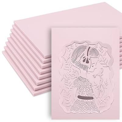 8 Pack Pale Pink Linoleum Blocks for Printmaking, 8 x 6 Inch | Soft Rubber, Easy To Carve, Works With Transfer Methods for Stamps, Cards, Prints, Beginners Or Pros