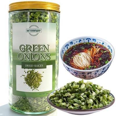 Freeze-dried chopped green onions (3.5 oz/99g) Gluten-free丨Refreshing taste | Great for cooking, salads and garnishes Gourmet kitchen essentials Airtight containers for long-lasting flavor Green onions