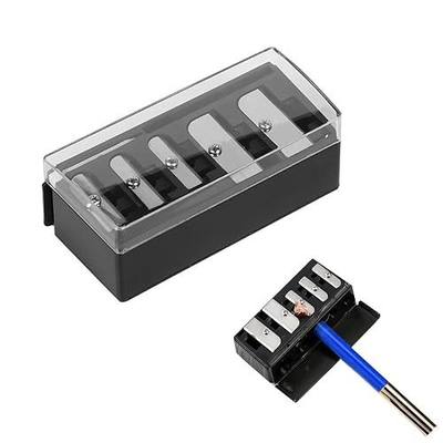 5 Hole Makeup Pencil Sharpener Cosmetic Tool Multiple Sizes Eyeliner and Lip Liner Sharpener for Women Sacapuntas de Lapiz Maquillaje 5 Slot Make Up Pencil Sharpener