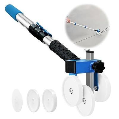 Backer Rod Insertion Tool with Extension Pole, Depth-Adjustable | with 4 Interchangeable Wheels& Auxiliary Wheels, for Concrete Joint Sealing, Road Construction Projects