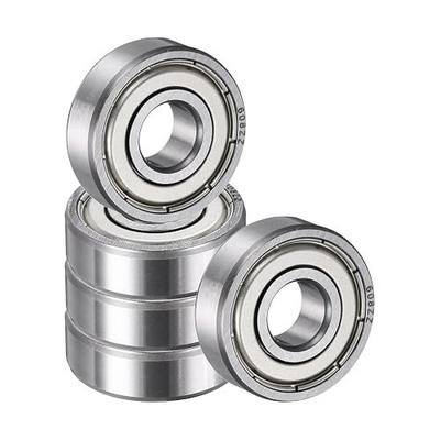 uxcell 5 Pack 608 ZZ Deep Groove Ball Bearings, 8x22x7mm Chrome Steel Double Shield Bearing for Electric Motor, Home Appliances, Garden Machinery, (ABEC5)