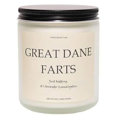 Great Dane Gifts, Dog Mom Gifts Candle, Lavender & Eucalyptus, 7 OZ | 100% Soy Wax • Natural Essential Oils • 50-Hour Burn • Great Dane Gifts for Dog Lovers • Great Dane Decor
