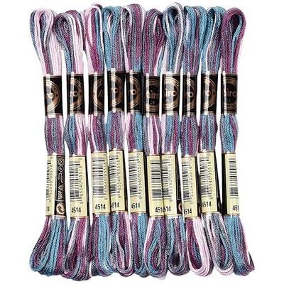10 Skeins 87.5 Yards Variegated Embroidery Floss for Hand Sewing | 6 Strands Gradient Cross Stitch Thread Friendship Bracelet String Yarn Bracelets Threads for Knitting Crafts Stitching DIY