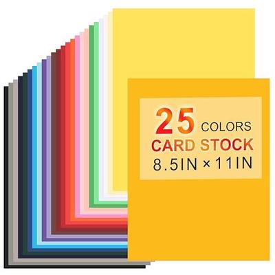 8.5" X 11" Colored Cardstock, 25 Colored Construction Paper | 180gsm/65lb Cardstock Printing Paper for Printer, Invitations, Scrapbooking, Diy Crafts, Decoration (25 Sheets)